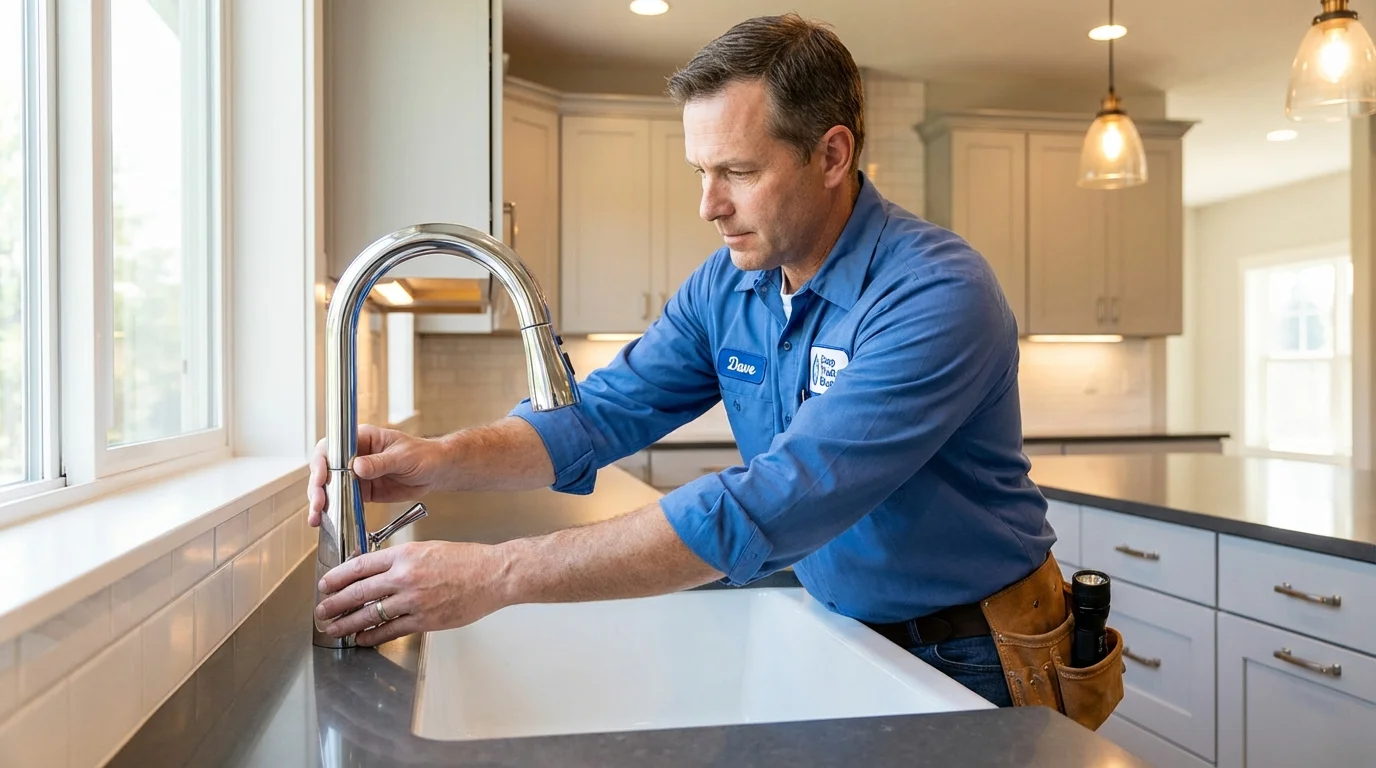 Kitchen faucet installation by Johns Plumbing LLC in Tunkhannock
